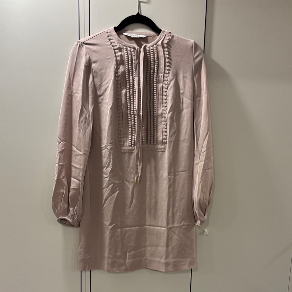 Diane Von Furstenberg mauve Long Sleeve silk Dress size 2